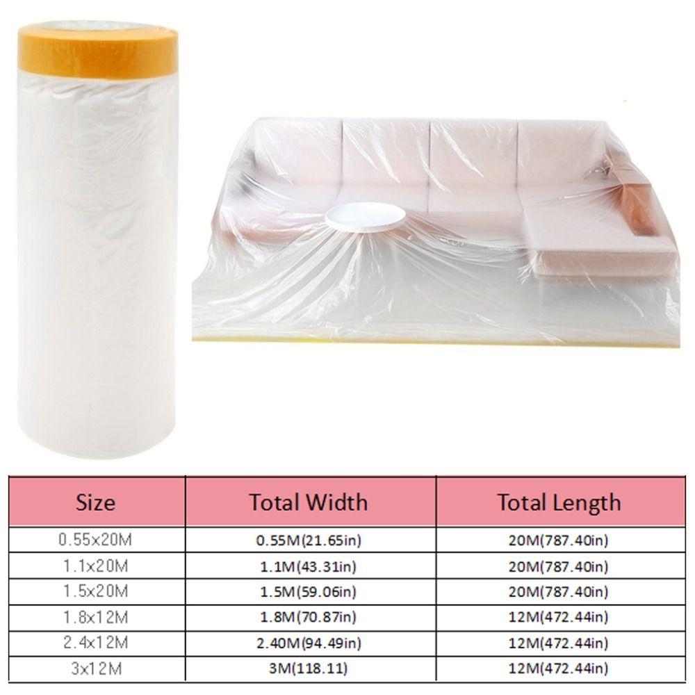 Disposable Wall Painting Protect Cover Transparent Furniture Protection Film  Moving House