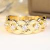 Twisted Band Zircon Ring for Women 2 Colors Available Elegant Daily Party Finger Jewelry