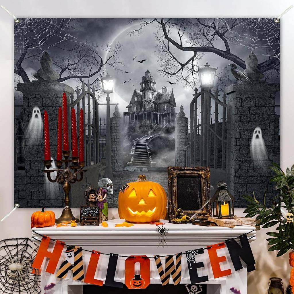 Halloween Hintergrund Banner Dekorationen für Fotografie 7x5Ft