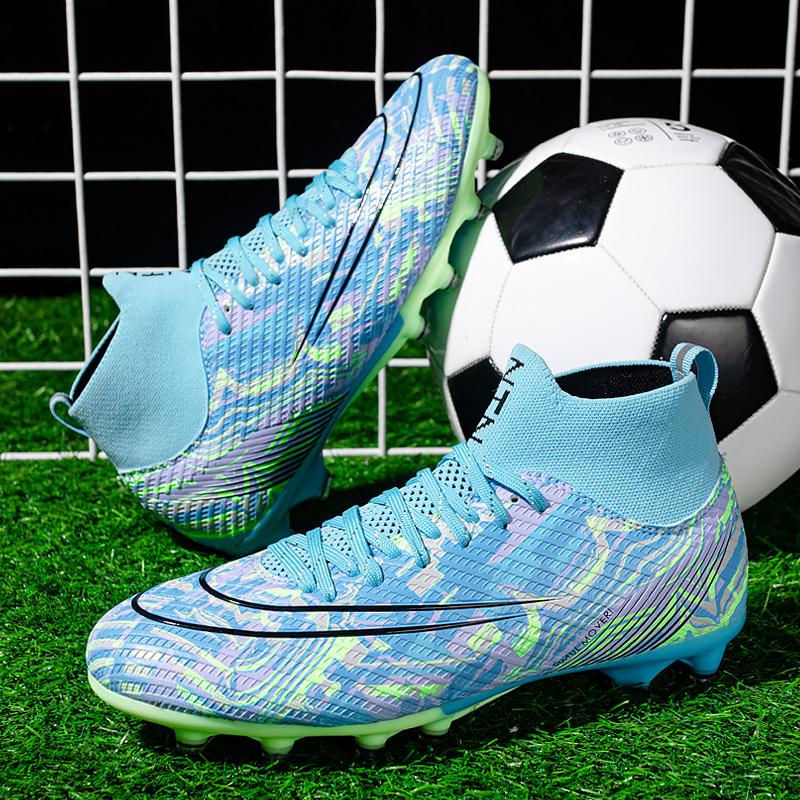Mens Football Shoes New FG Wear-resistant Breathable Synthetic Grass Training Competition Football Boots for Man