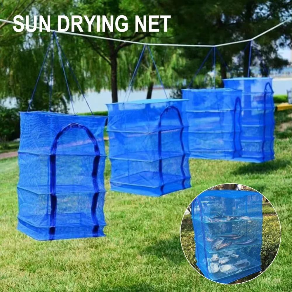 Foldable Food Drying Net Hanging Dry Goods Drying Fishing Net  Indoor And Outdoor