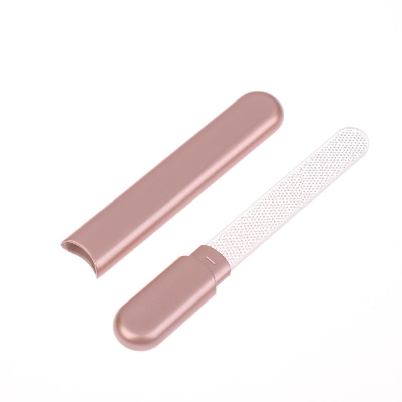 Glass Nail File With Case, Crystal Diamond Salon Best Beauty Nail Buffer For Natural And Acrylic Nail