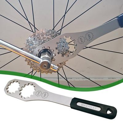 Bicycle Flywheel Remover Wrench Stainless Steel Road Bicycle Freewheel Cassette Lockring Installation Removal Bike Repair Maintenance Tools