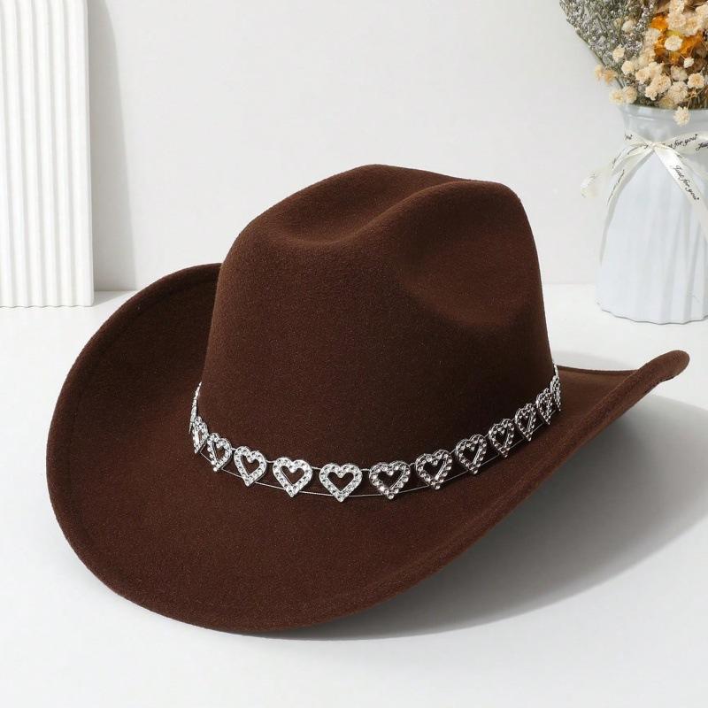 Love jazz top hat high quality woolen western cowboy hat summer men and women holiday party bride