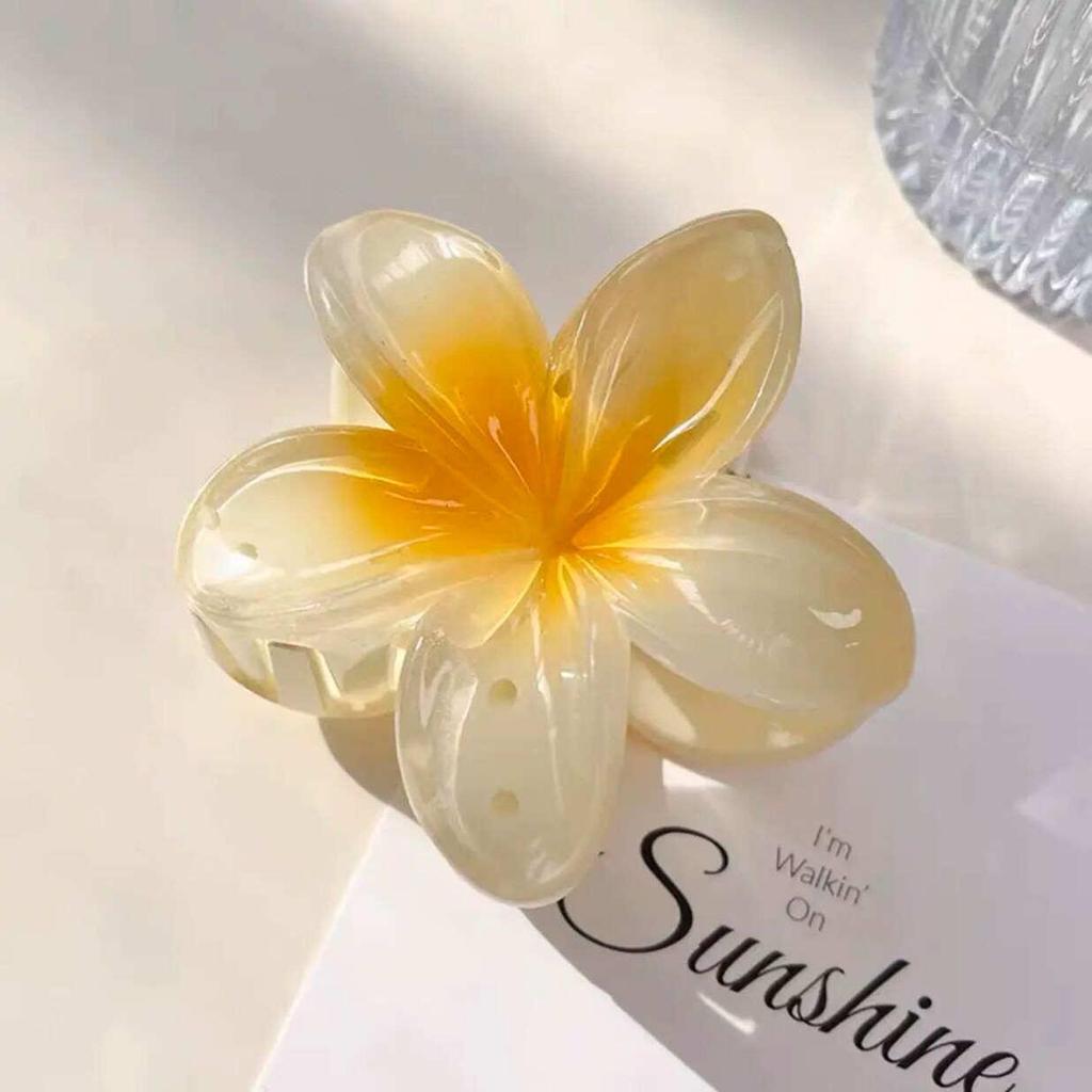 Frangipani Flower Hair Clip for Women’s Half-Tie Hairstyles