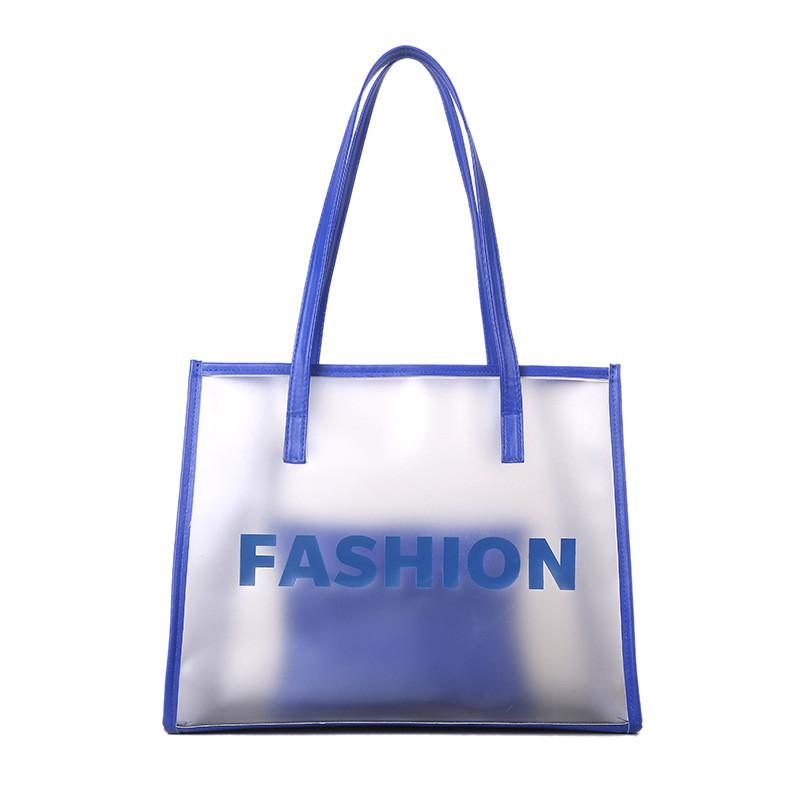 Sac Mère Transparent Grande Taille en PVC avec Design Lettre pour Style Rue Mode