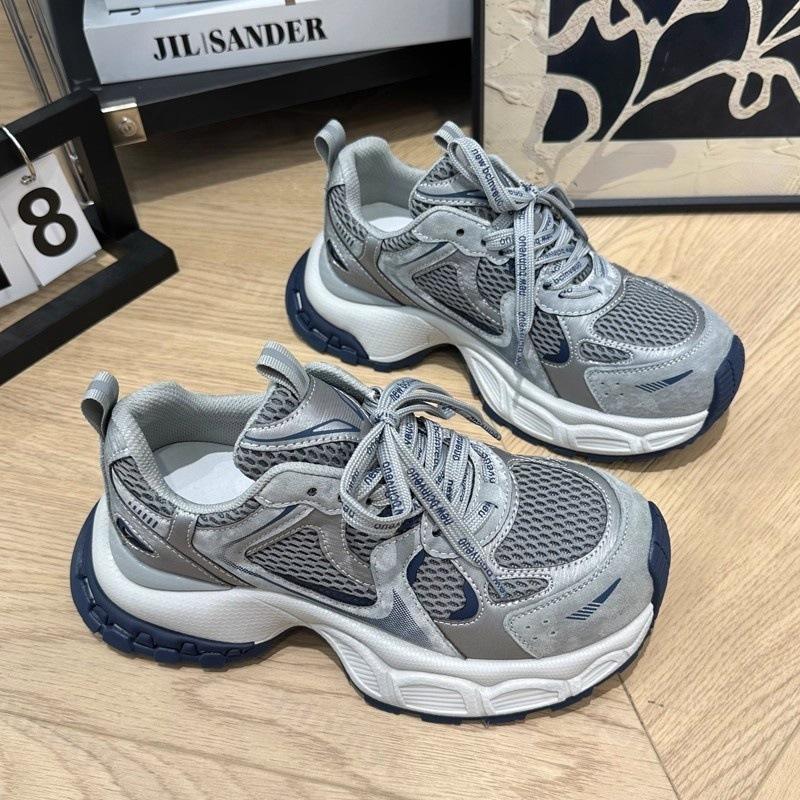 Tênis Chunky Feminino Moda Malha Respirável Leve Plataforma Sapatos Outdoor Versátil Casual Esportivo Tenis De Mulher