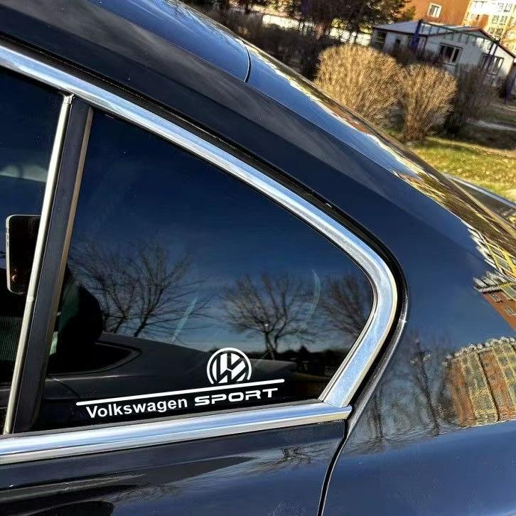 2025 Caldo 2pz Decorazione Carrozzeria Finestrino Bagagliaio Emblema Accessori Auto Adesivo Per Volkswagen Polo T5 Golf 5 6Passat Magotan Tour