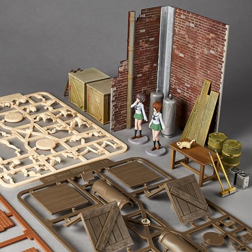 Kaiyodo ARTPLA Girls & Panzer Final Chapter Garage Set A 1/24 Scale Unpainted Plastic Model Kit