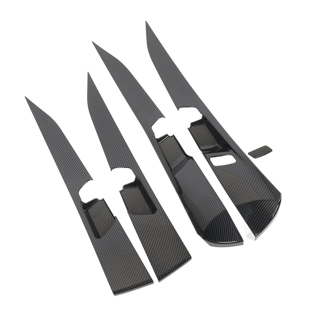 5 Stück Innentürgriff Schalenrahmen Abdeckung Kohlefaser-Stil Innenraum Zieraufkleber Ersatz