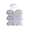 Desk Ornament Mould Flexible Silicone Mold for Easter Hollow Bus Shaped Atmosphere Light Festival Home Decoration Mold