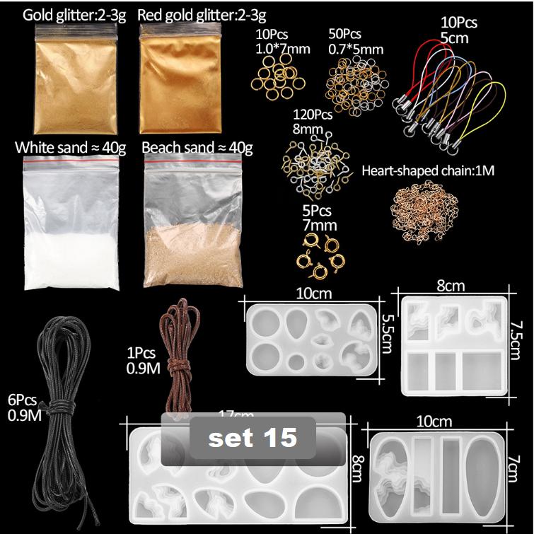 DIY Ornament Mold Silicone Drop Glue Mold Combination Set