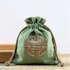 10pcs Chinese Color Linen Cotton Drawstring Bag Small Gift Jewelry Packaging Storage Pocket Reusable Pouch Decoration