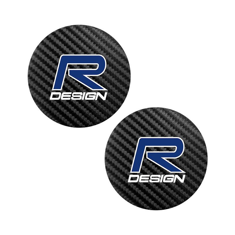 AABBH1 2Pcs Car Leather Water Cup Mat Auto Logo Kettle Pad For Volvo XC60 S60 V40 V50 V60 S80 S40 C30 AWD C70 S40 S60 S80 S90 T6 V70 V9