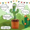1pc-Dancing Talking Cactus Toys For Baby Boys And Girls, Singing Mimicking Recording Repeating What You Say Sunny Cactus Up Plus