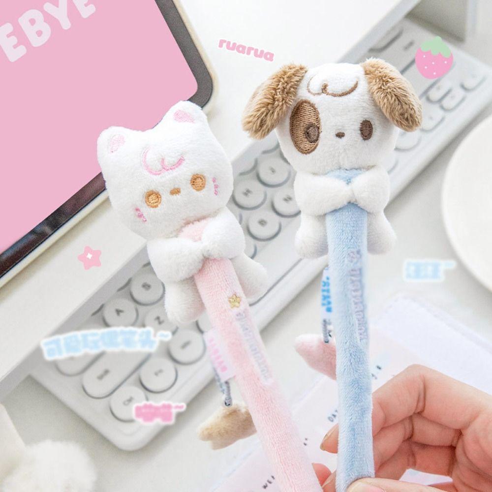 Dog Tablets Pen Protective Case Plush Plush Pencil Sleeve Tablets Pencil Protective Bag  Gel Pen