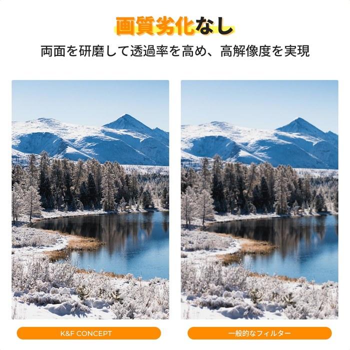 K&F CONCEPT 77mm ND2-ND400 & Black Mist 1/4 Lens Filter - Variable ND Filter 2-in-1, 28-Layer Nano-Coating, Anti-Mold, Water/Oil Repellent,