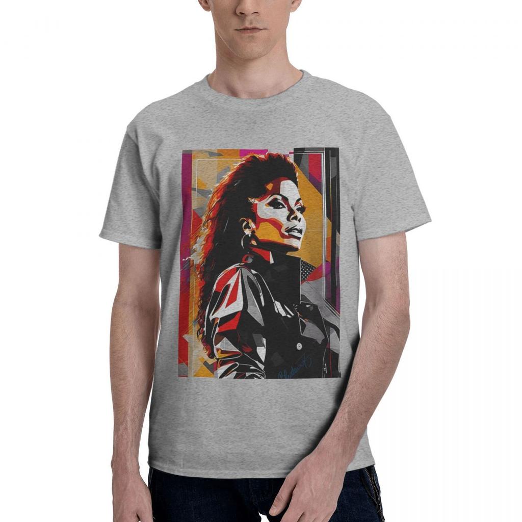 Edison Houston Janet Jackson 100 Cotton Casual Breathable Confortable Manga High End Mens Clothing Mens Tops