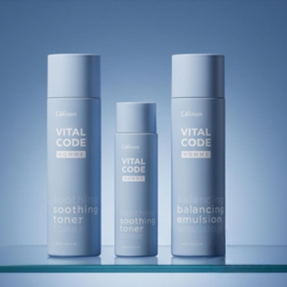 Celltrion Skincare / סט טיפוח Celinon Vital Code Homme / שגרת טיפוח לגברים מחייה ומאזנת שמן-לחות (טונר + תחליב) /מקוריאה