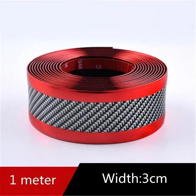Car Threshold Strip Anti Scratch Door Sill Protector Rubber Strip Carbon Fiber Car Threshold Protection Bumper Film Sticker