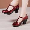 Talla Pequeña 32-43 Zapatos de Charol Mujer Mary Janes Primavera 2025 Plataformas Bombas Tacones Altos de Bloque para Oficina Mamá Baile