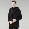 Brand Men's Korean-Style Wool Hooded Mid-Length Double-Faced Wool Down Coat Windbreaker