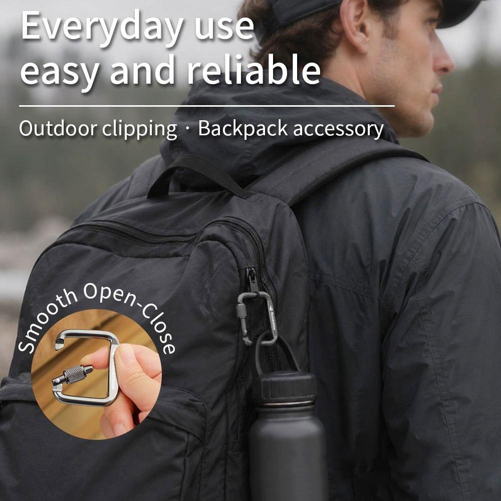 3pcs Durable Square Carabiner Portable Snap Clip Hook New Outdoor Camping Hiking Keychain