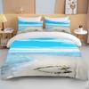 Ocean Povlečení Sada Pobřeží Pláž Povlečení Sada Modrá Hvězdice Sada do Postele Děti Teen Skořápka Domácí Textil Letní Přehoz Prošívaná Přikrývka