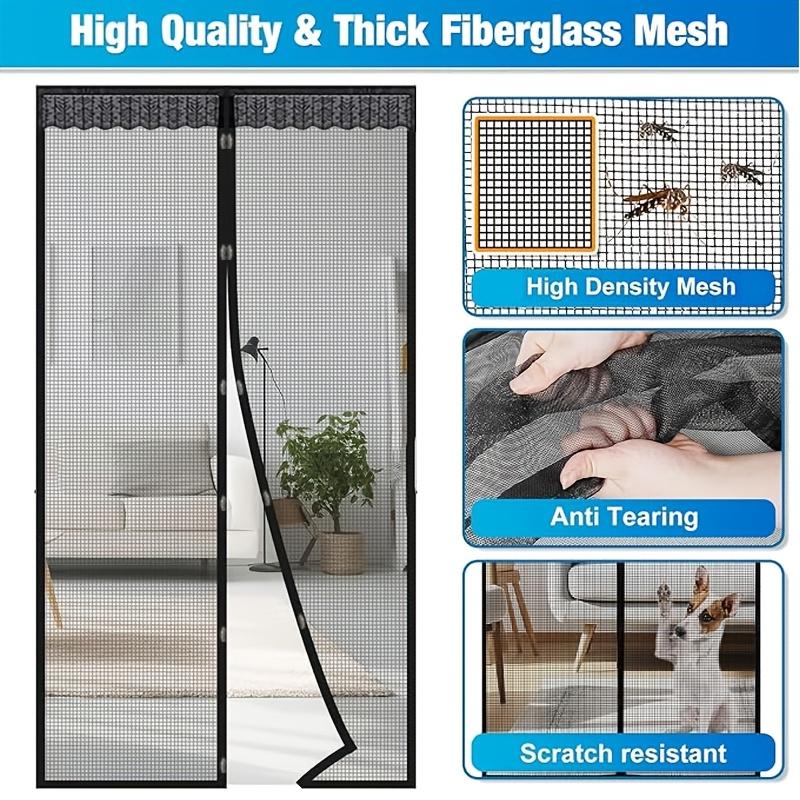 Magnetic Door Curtain Summer-Specific: Heavy-Duty Insect-Proof Mesh, Hands-Free Auto-Closing, No-Drill Install, Pet-Friendly