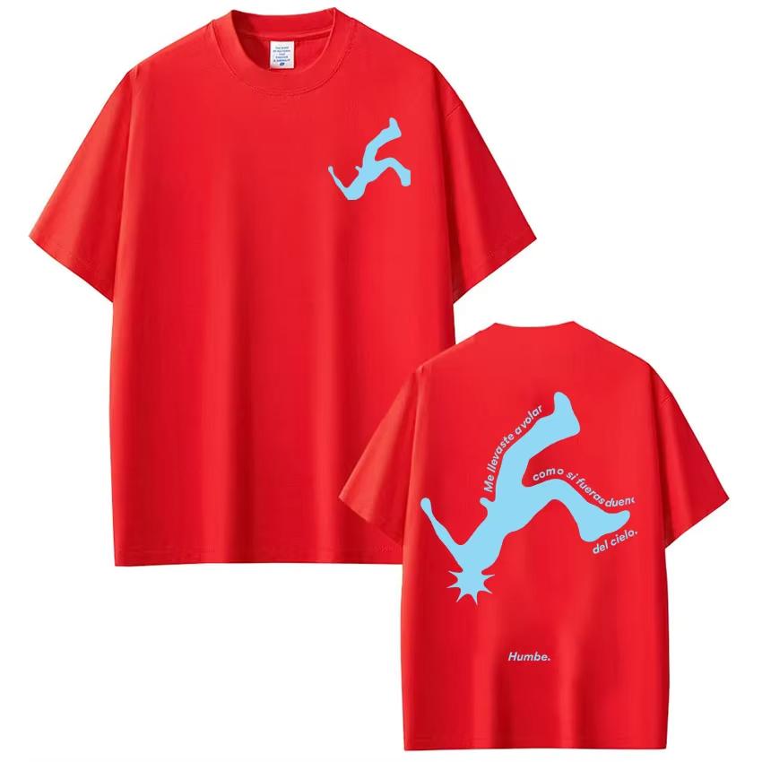 Dueno Del Cielo Tour 2026 Sänger Humbe Druck T-Shirts Herren Damen Kurzarm reine Baumwolle Hiphop T-Shirt Komfort Lässige T-Shirts