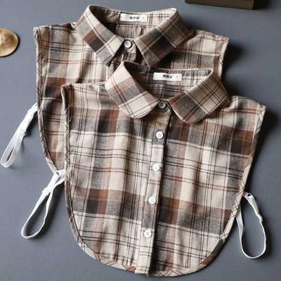 Grind Plaid Fake Collar Women'S Versatile Fake Collar Shirt Collar Decorative Shirt Collar