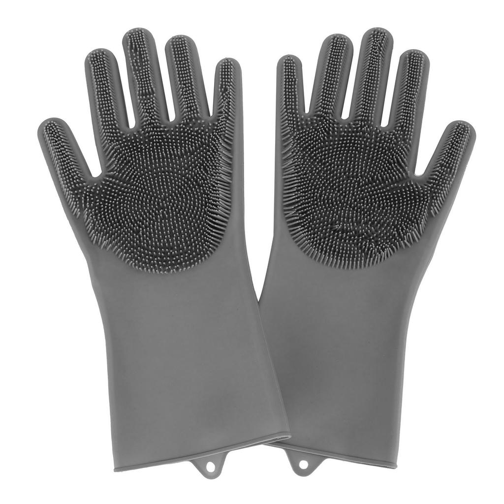1 Paar Silikon-Spülhandschuhe Haushalt Küche Wasserdicht Ölfest Reinigungshandschuhe