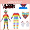 Poppy Kids Playtime Huggy Wuggy Cosplay Costume Jumpsuit Mask Suit Halloween
