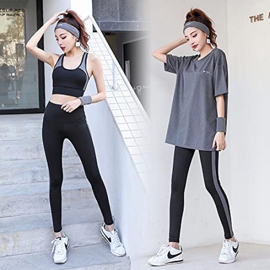 Sujpjheed and Fitness Jersey Top and Bottom Training Jersey Set Women's Sportswear, Yoga, Set, Set, Wear, Activewear, Quick-Drying, Sweat-Wicking