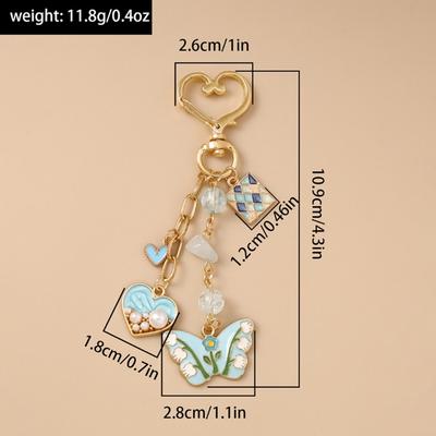 Modieuze Vlinder Sleutelhanger Schattige Portemonnee Hanger Mode Sleutel Sieraden Cadeau voor Jeugdige Mode Enthousiastelingen