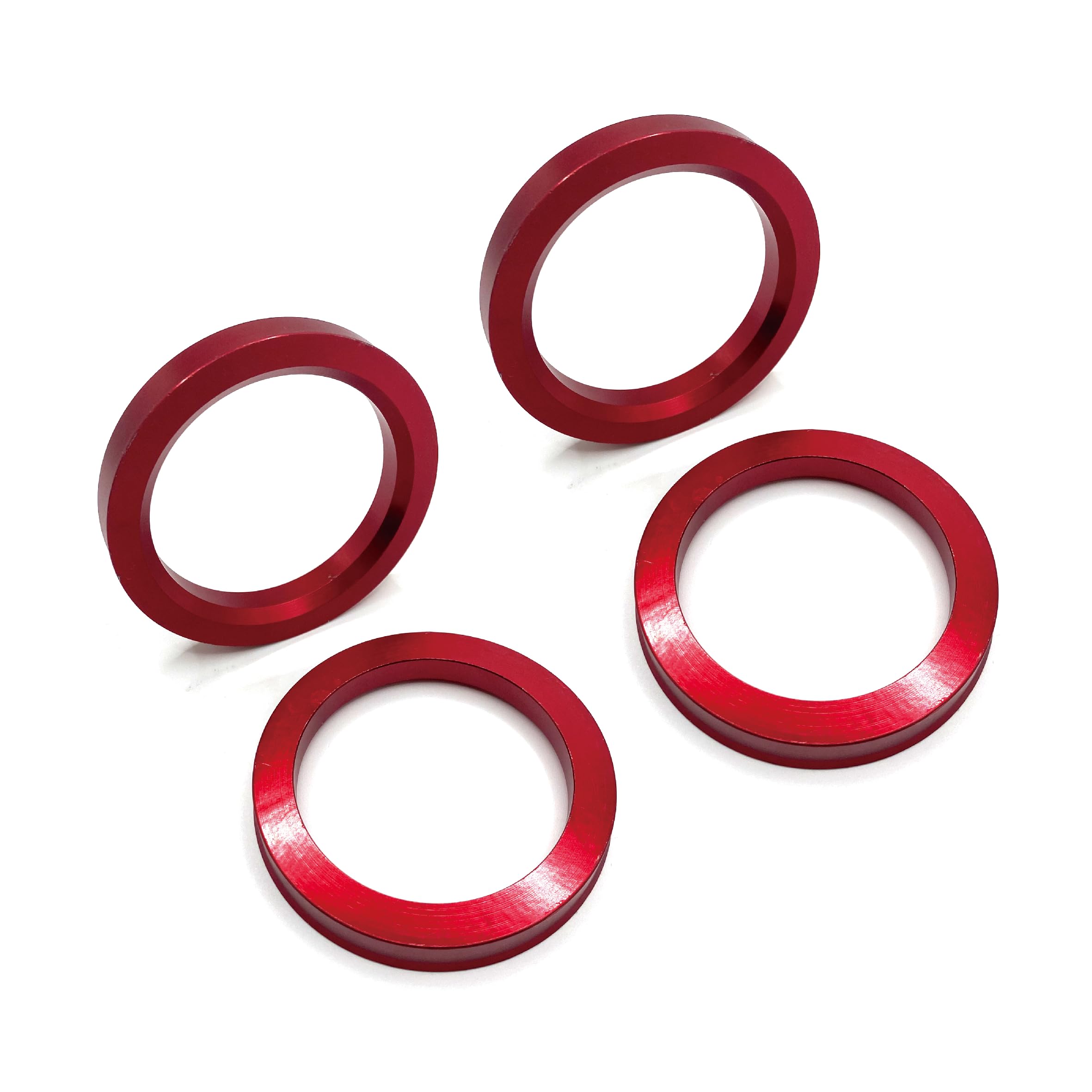 

ASATERU Центровочное кольцо (СТУПИЧНОЕ КОЛЬЦО) 73/66мм Набор из 4 шт. Доказательство Алюминий 73/66mm красный