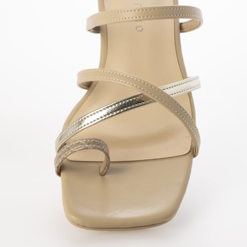 Carino CAUK44081 Women's Beige Combination Sandals, Small