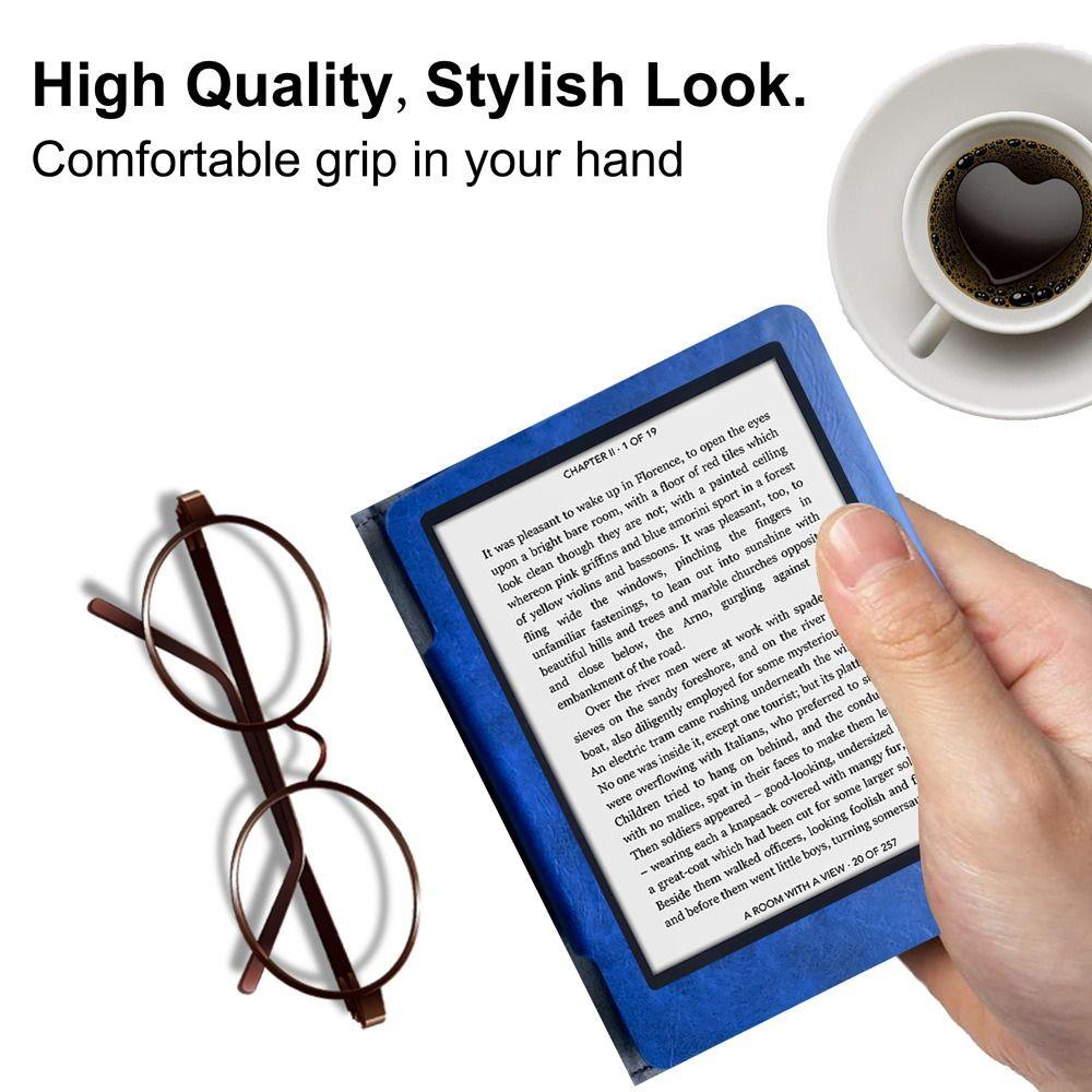 PU Leather 5 inch e-Reader Case Auto Wake/Sleep Folio Funda N705 Smart Cover for Kobo Mini