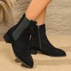 2025 Podzim Zima Nové Dámské Divoké Krátké Boty Kulatá Špička Pohodlné Semišové Boty Dámské Jednoduché Sady Bot Mujer