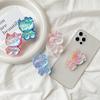Cartoon Laser Colorful Kt Cat Mobile Phone Airbag Bracket Back Sticker Retractable Back Sticker Desktop Cat Support Frame