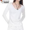 Woodpecker Women's V-Neck Slim Fit Long Sleeve T-Shirt