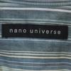 unused nano universe Random Stripes Long sleeve shirt S green Men's Used
