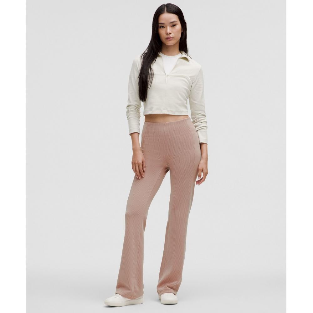 Lululemon Ribbed Softstreme Flared Pant  Regular Twilight Rose