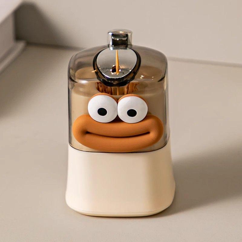 Automatic Pop-up Toothpick Holder: Stylish Cream Design for Home & Luxury Dining