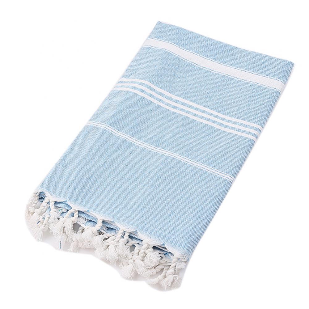 Turkish Tassel Bath Towel Soft Terry Cloth Striped Adult Beach Towels Travel Camping Shawl Sunscreen Tassel Tapestry 100x180cm