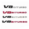 1 buc emblemă V8 Biturbo, autocolant bagaj motocicletă - Potrivit pentru panoul aripă Mercedes 14-16, insignă laterală, insignă spate