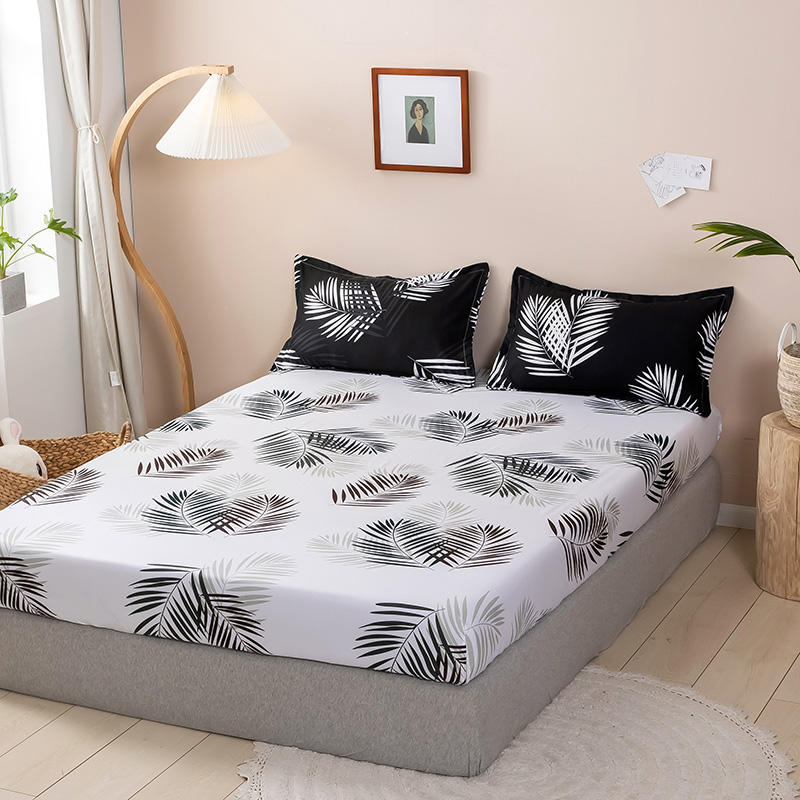 1pc Bed Sheet Single/Double/Queen/King Size Fitted Sheet On Rubber Band Twin Mattress Cover With Elastic(no Pillowcase)