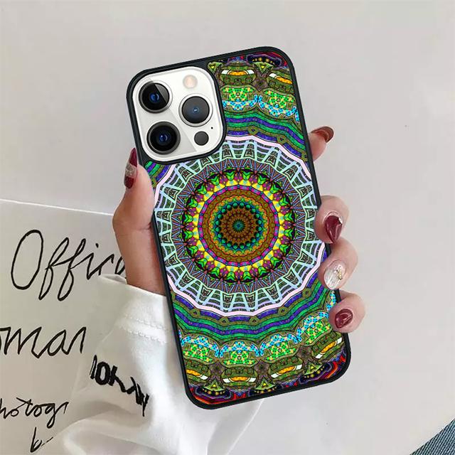 Mandala Sun Flower Retro Floral Phone Case Cover For iPhone 17 Air 15 16 14 13 12 Pro Max 11 Pro Max Plus Coque