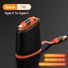 Desktop Fixed 100W Type C to Type C Cable Retractable Fast Charging Data Cord For iPhone17 16 15 iPad 6 Huawei Xiaomi Quick Charge
