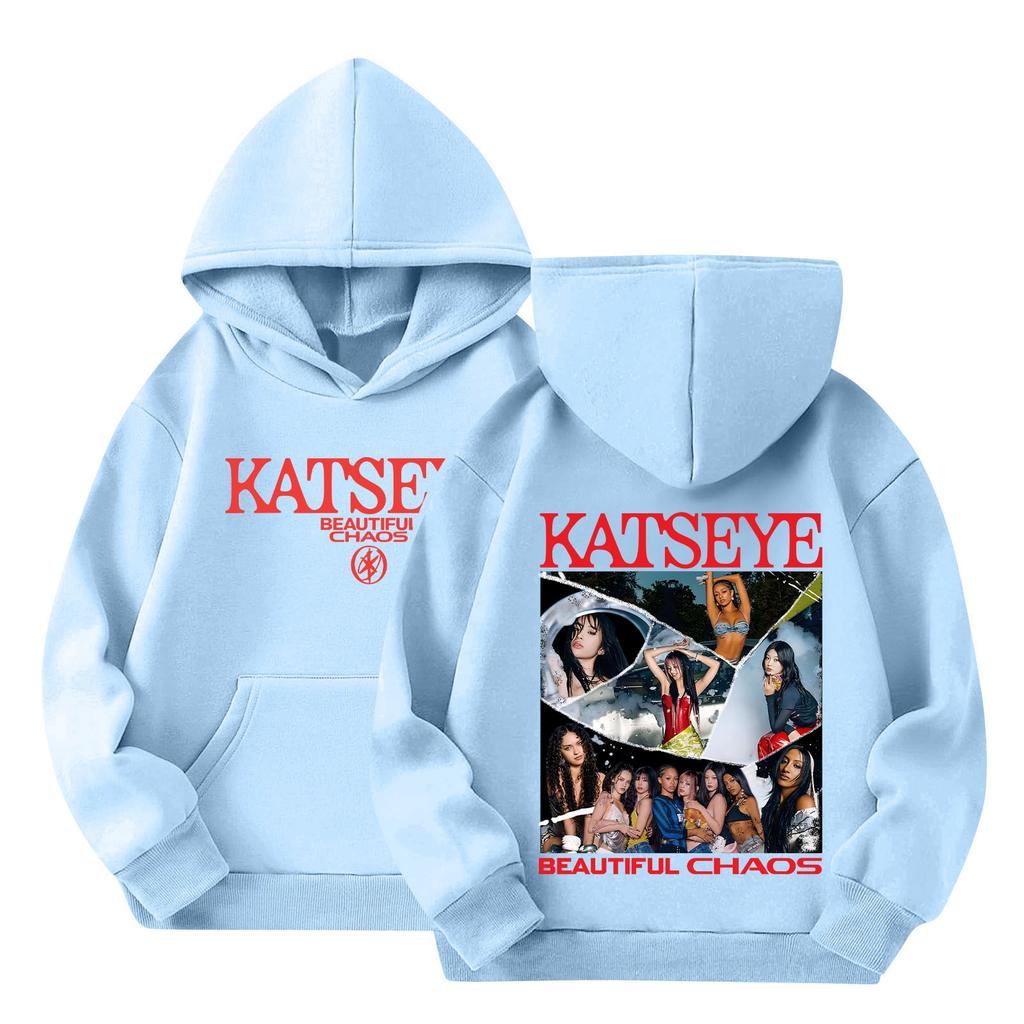 Children's Hooded Gradient Printed Long Sleeved Sweatshirt Loose Women's Sweatshirt  Sweatshirt